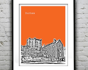 Durham UK Poster Durham Castle England Art Print Skyline Item T4485