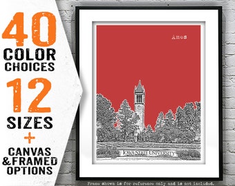 Ames Iowa Poster Art Print Iowa State University IA Item T3019