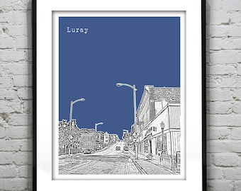 Luray Virginia Poster Skyline Art Print VA Version 1