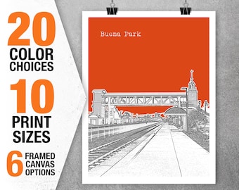 Buena Park Poster LA Skyline Art Print California Item T5572