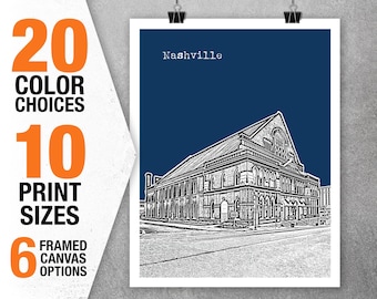 Nashville Tennessee TN Poster Art Print Item T5526