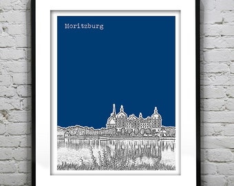 Moritzburg Germany City Skyline Poster Print Art Moritzburg Castle