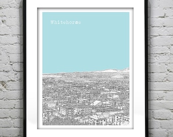 Whitehorse Yukon Skyline Poster Art Print Canada Art Print Item T4921