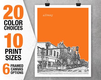 Albany Oregon Skyline Poster Print Art OR Item T5495