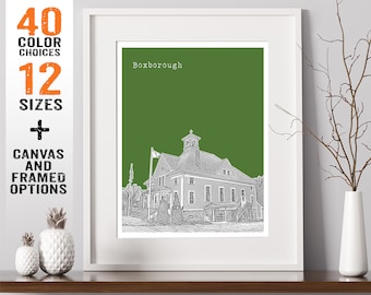 Boxborough Massachusetts Skyline Poster Art Print MA Item T2164