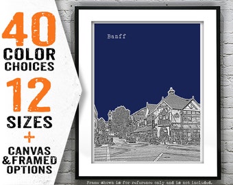 Banff Poster Print City Skyline Alberta Canada Art Print Item T4819