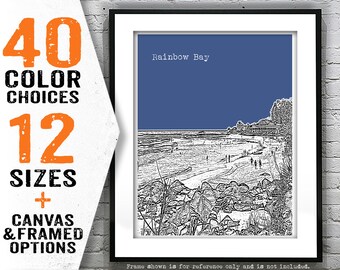 Rainbow Bay Australia Skyline Poster Art Print Item T4063