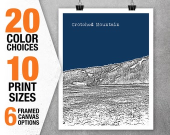 Crotched Mountain NH Skyline Poster Art Print New Hampshire Item T5505
