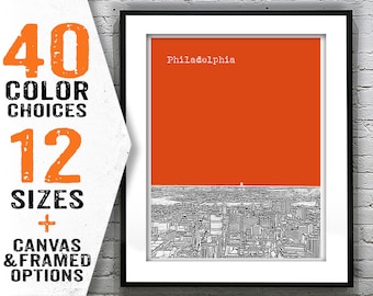 Philadelphia Skyline Poster Art Print Pennsylvania PA Item T2282