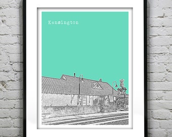 Kensington Poster Skyline Poster Art Print Maryland MD