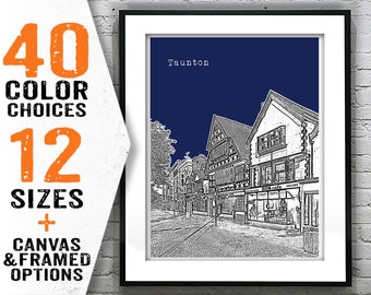 Taunton Poster Art Print Britain England Item T4067