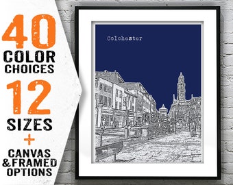 Colchester England Skyline Poster Art Print UK Item T2621