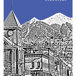 Telluride Colorado Poster City Skyline Art Print Item T5120 image 2