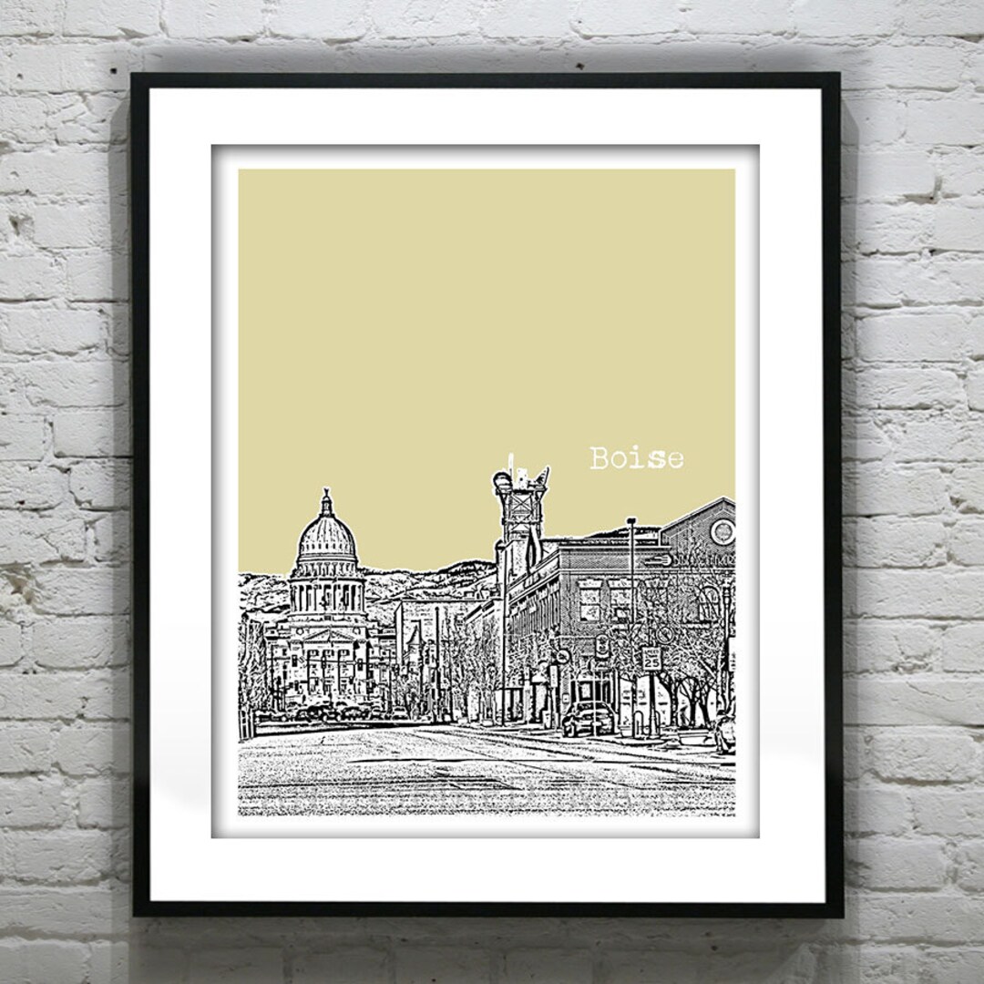Boise Idaho Poster Skyline Art Print - Etsy