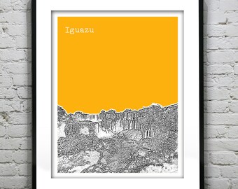 Iguazu Argentina Skyline Poster Art Print