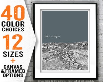 Ski Cooper Colorado Mountain Poster Art Skyline Print Item CO T4784