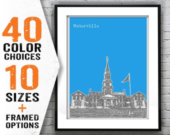 Waterville Maine Art Print Poster ME Item T1849