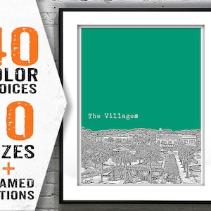 The Villages Florida Poster Art Print FL Item T1936