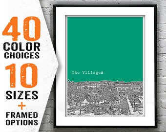The Villages Florida Poster Art Print FL Item T1936