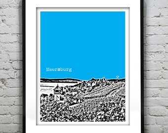 Meersburg Germany Poster Art  Skyline Print Europe Item T4548