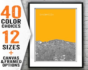 Louisville Colorado Poster Art Print  Skyline Item T2993