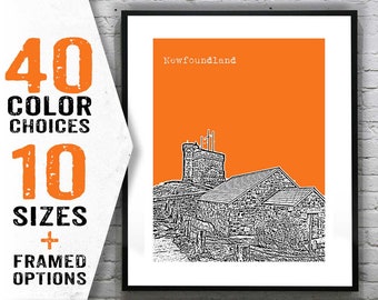 Newfoundland Poster Print City Skyline Canada Art Print Item T1578
