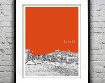 Lowell Indiana Poster Art Skyline Print IN Item T2351