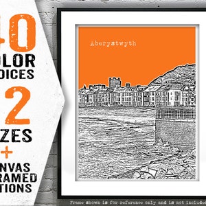 Aberystwyth Wales Poster Art Print UK Wales United Kingdom Item T5258