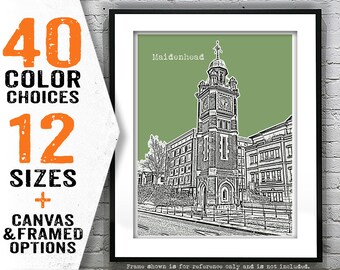 Maidenhead Clock Tower Berkshire Poster Art Print England UK Item T4062