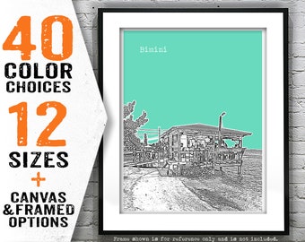 Bimini Bahamas Skyline Poster Print Art Item T5170
