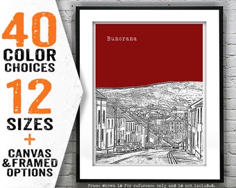 Buncrana Ireland Skyline Poster Art Print River Liffey Item T4111