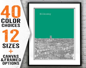 Kilkenny Poster Art Print Skyline Poster Ireland Item T2469