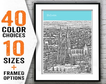 Helena Montana City Poster Art Skyline Print Item T2047