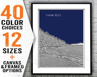 Tubbs Hill Coeur d'Alene  Idaho Poster Art City Skyline Print Item T4017