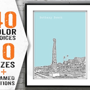 Bethany Beach Delaware Poster Art Print Skyline Item T1417