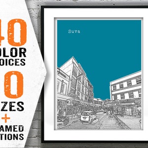 Suva Fiji Poster Art Print Poster Skyline Item T1951
