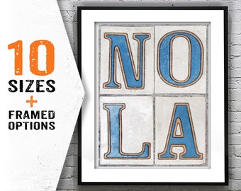 New Orleans Poster Art Print Street Tile NOLA Original Louisiana Item T1793