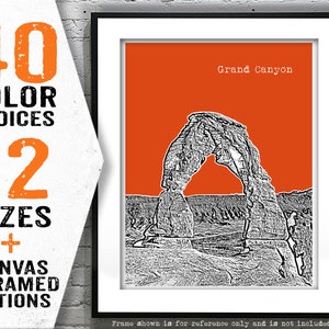 Delicate Arch Arches National Park Utah Skyline Poster Art Print Item T4803