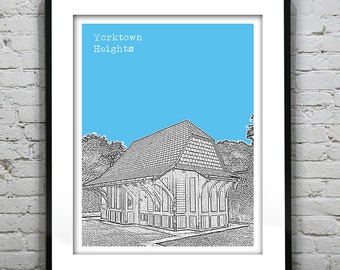 Yorktown Heights Skyline Poster Art Print New York NY Version 1