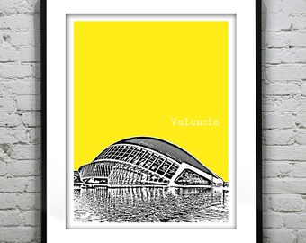 Valencia Spain Skyline Poster Art Print Item T4321