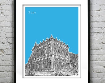Pune India Poster Art Print Skyline India Version 2
