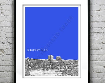 Knoxville Poster Tennessee Art Print Skyline Item T5098