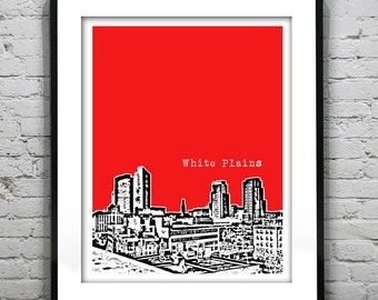 White Plains Poster Art Print  New York Item T4512
