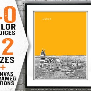 Lubec Skyline Poster Art Print Maine ME Item T4085