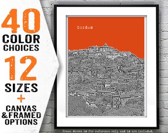 Gordes Provence Skyline Poster Art Print Item T4033