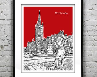 Montrose Poster Print Art England UK Skyline Item T1269
