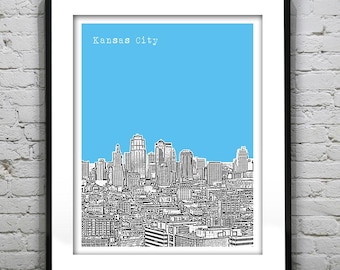 Kansas City Poster Art Print Missouri Item T2557