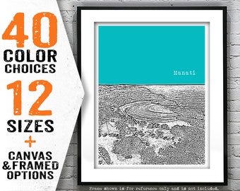 Manati Puerto Rico Skyline Poster Fort Art Print Item T4703