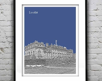Leeds England Poster Art Print West Yorkshire England UK Item T1363