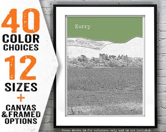 Killarney Kerry Ireland Ross Castle Poster Print Skyline Travel Art the Republic of Ireland Item T4792